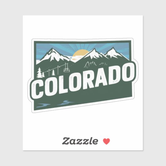 Autocollant Retro Colorado (Feuille)