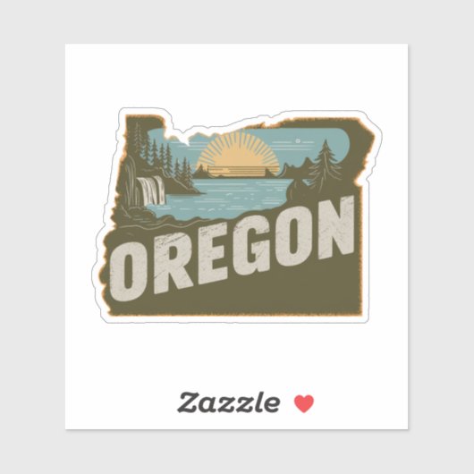 Autocollant Rétro de l'Oregon State (Feuille)