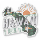 Autocollant Rétro État d'Hawaï (Devant)