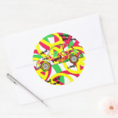 Autocollant Retro Love Peace Retro 60's 70's Car (Enveloppe)