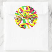 Autocollant Retro Love Peace Retro 60's 70's Car (Sac)