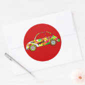 Autocollant Retro Love Peace Retro 60's 70's Car (Enveloppe)