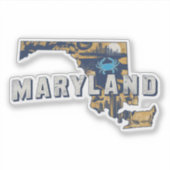 Autocollant Retro Maryland (Devant)