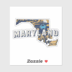 Autocollant Retro Maryland