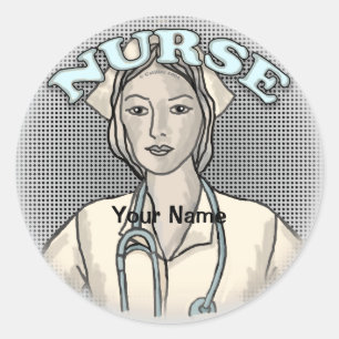 Autocollant Retro Nurse
