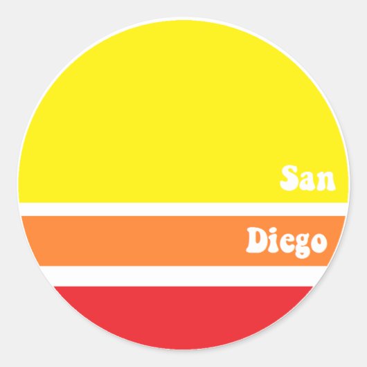 Autocollant Retro San Diego (Devant)