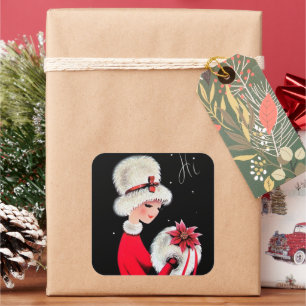 Autocollant Retro vintage Christmas
