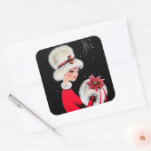 Autocollant Retro vintage Christmas (Enveloppe)