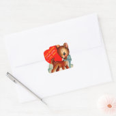 Autocollant Retro Vintage Valentine Deer Holiday (Enveloppe)