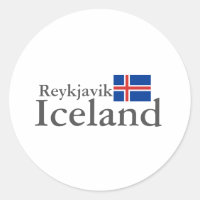 Autocollant Reykjavik, Islande