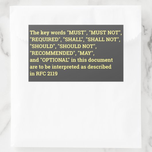 Autocollant RFC 2119 (Sac)