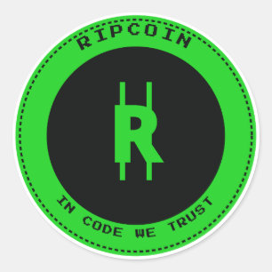 Autocollant RipCoin - Dans le Code Nous Avons Conf