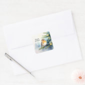 Autocollant Robin à l'aquarelle sur une branche de (Enveloppe)