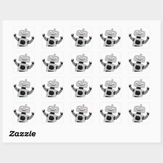 autocollant robot robot (Feuille)