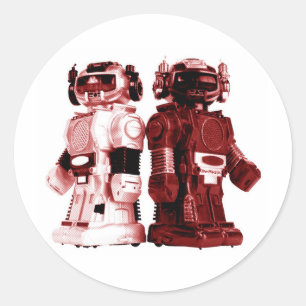autocollant robots rouges