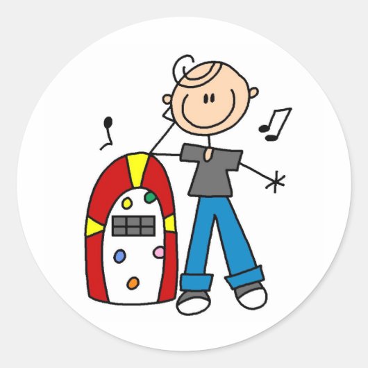 Autocollant Rock And Roll Juke Box (Devant)