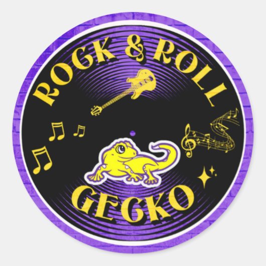 Autocollant Rock & Roll Gecko (Devant)