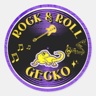 Autocollant Rock & Roll Gecko
