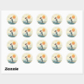 Autocollant Romance au coucher du soleil (Feuille)