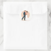 Autocollant romantique Mariage Couple (Sac)