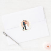 Autocollant romantique Mariage Couple (Enveloppe)