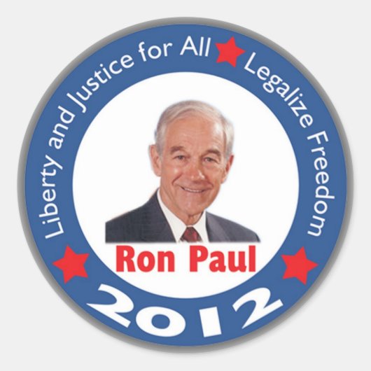 Autocollant Ron Paul 2012 (Devant)