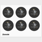 Autocollant rond (Feuille)