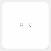 Autocollant rond à monogramme modèle (Devant)