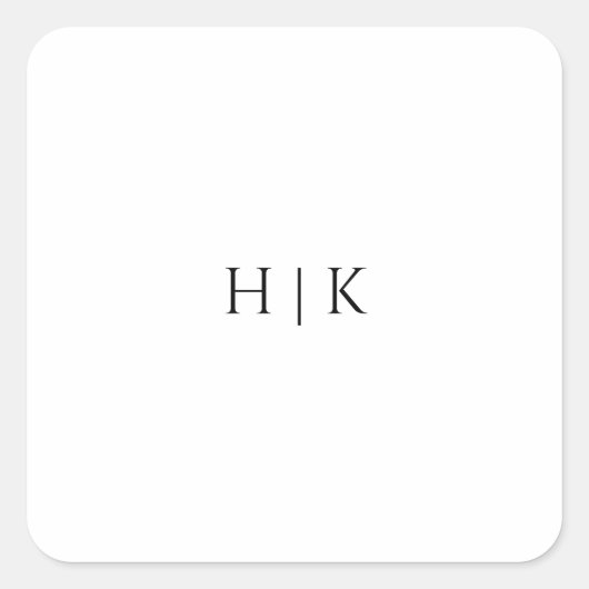 Autocollant rond à monogramme modèle (Devant)