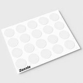 Autocollant rond à motif blanc de luxe