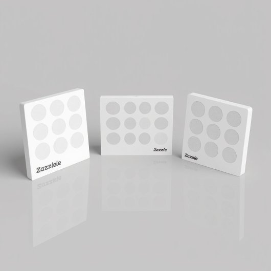 Autocollant rond à motif blanc de luxe