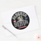 Autocollant rond à rats d'égout de l'Alberta (Enveloppe)