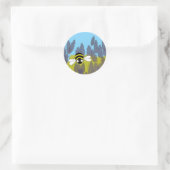 Autocollant rond abeille lavande (Sac)