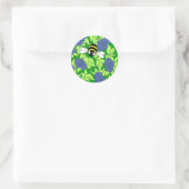 Autocollant rond abeille myrtille (Sac)