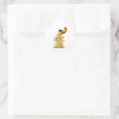 Autocollant rond Abondance coule vers moi (Sac)