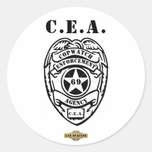 autocollant rond "AGENCE D'EXÉCUTION DE LA COPWATC