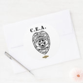 autocollant rond "AGENCE D'EXÉCUTION DE LA COPWATC (Enveloppe)