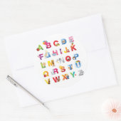autocollant rond alphabet (Enveloppe)