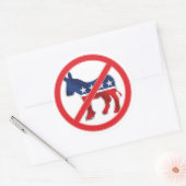 Autocollant rond antidémocratique (Enveloppe)