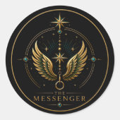Autocollant rond archétype de la Gemini Messenger (Devant)