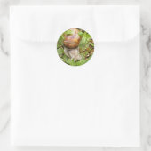 Autocollant rond avec escargot (Sac)