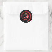 Autocollant rond avec fil rouge (Sac)