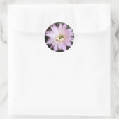 Autocollant rond avec fleur de cactus (Sac)