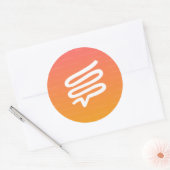 Autocollant rond avec logo Telepath (Enveloppe)