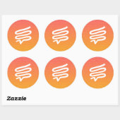 Autocollant rond avec logo Telepath (Feuille)