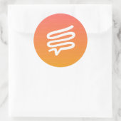 Autocollant rond avec logo Telepath (Sac)