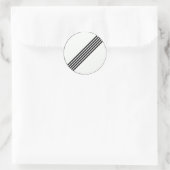 Autocollant rond avec panneau de fin de restrictio (Sac)