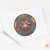 Autocollant rond Aztec Calendar 3" (Enveloppe)