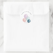 Autocollant Rond Baby Shower Ballons (Sac)