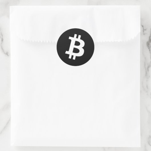 Autocollant rond Bitcoin (Sac)
